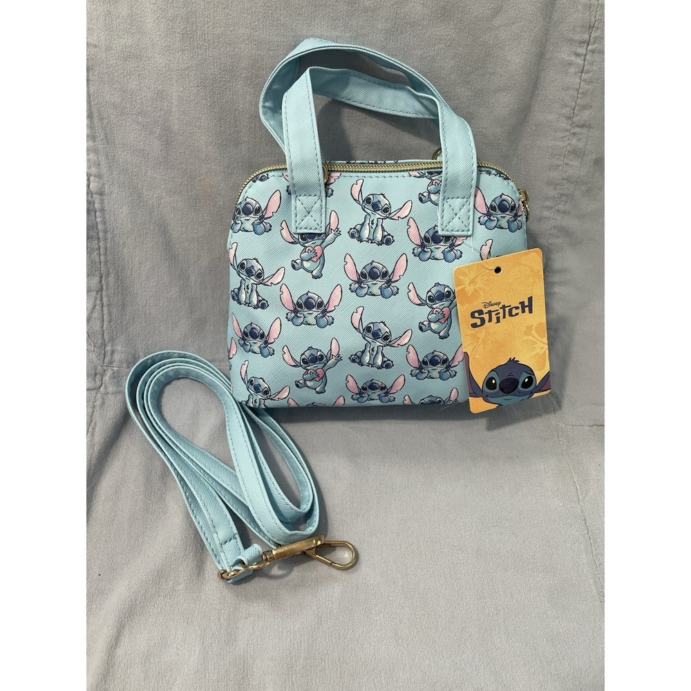NEW Walt Disney Mini Blue Crossbody Satchel Accessory Bag Purse Strap - Stitch